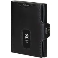 DON VANE Elite Pocket Pro I Echt Leder Slim Wallet Herren mit XL Münzfach I Mini Geldbörse Herren klein I Karten Portemonnaie Herren & Damen I RFID Portmonee Herren Slim Geldbeutel Männer Schwarz