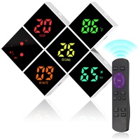 Digitale Wanduhr mit Fernbedienung, 4 Helligkeitsstufen, Dimmer, lauter Alarm, DIY-Modul, LED-Wanduhr mit Datum, Temperatur, Luftfeuchtigkeit, 12 S...