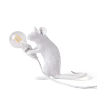 Seletti Mouse Lamp LED-Dekolampe USB sitzend weiß