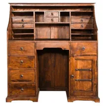 Massivmoebel24 Sekretär Akazie 128x58x138 honig lackiert Oxford #0516