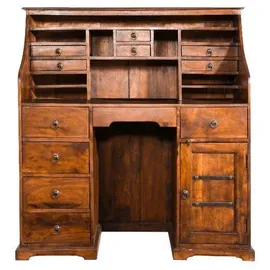 Massivmoebel24 Sekretär Akazie 128x58x138 honig lackiert Oxford #0516