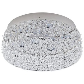 LUCANDE LED-Deckenleuchte Felias, chromfarben, Glas, Ø 35 cm