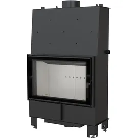 Kratki Kaminofen Lucy Stahl Schwarz/Abdeckplatte Glas