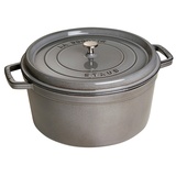 STAUB Gusseisen Bräter/Cocotte, Rund 34 cm, 12,6 L, graphitgrau