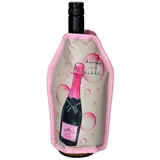 Giftcompany Wein- und Sektkühler Kühlmanschette Weinkühler Froid Champagnerflasche Grau Rosa