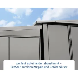 Hörmann Kaminholzregal Elegant-V Metall 181,4 x 102,5 x 198 cm grau