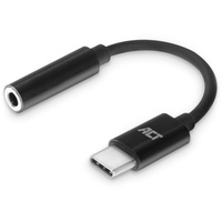 Act AC7380 Audio-Kabel 0,11 m 3.5mm USB Typ-C Schwarz