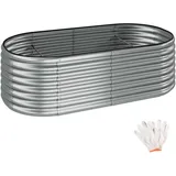 Tectake Hochbeet Flormma, 942l, verzinkt, 200x100x60cm - silber