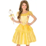 Disney Offizielles Standard Belle Kostüm Mädchen, Die Schöne und das Biest Kostum, Belle Kleid Mädchen, Karneval Faschingskostüme für Kinder Geburstag S