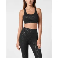 Plein Sport Lauftop Leopard schwarz XL
