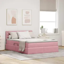 vidaXL Aufbewahrungsbett 140 x 200 cm Rosa