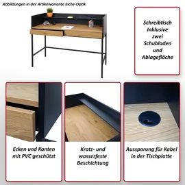 MCW Schreibtisch Schwarz, Braun