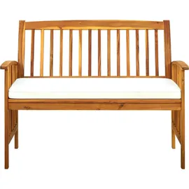 furnicato Gartenbank 119 x 90 x 64 cm Weiß