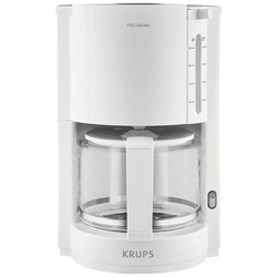 Krups Filterkaffeemaschine Pro Aroma, 1.25l Kaffeekanne, Kaffeemaschine 15 Tassen, mit Glaskanne weiß OTTO Office