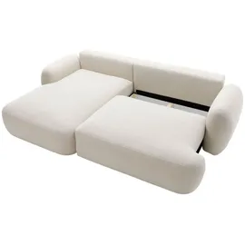 Mirjan24 Eckcouch Boucle 2-Sitzer Beige