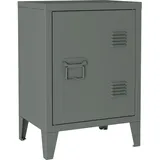 [en.casa] Nachtschrank Inari 40 x 30 x 57 cm Dunkelgrau
