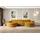 altdecor Ecksofa in U-Form Corner Sofa Bett Eckcouch Couch L-Form Wohnlandschaft Cauchsofa MARI-U1-299x165x78 cm Senfgelb