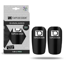 TapeDesign – Schienbeinschoner Mini – Ultraleicht & Flexibel – Individuell anpassbare Shin Pads – Für Kinder & Herren – rutschfest – Mini Schienbeinschoner Schwarz