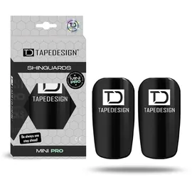 TapeDesign – Schienbeinschoner Mini – Ultraleicht & Flexibel – Individuell anpassbare Shin Pads – Für Kinder & Herren – rutschfest – Mini Schienbeinschoner Schwarz