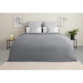 MY HOME Tagesdecke MY HOME "Mira", grau (mittelgrau), B:250cm L:250cm, Baumwolle, Tagesdecken, leichte Tagesdecke aus 100% Baumwolle, uni Überwurf, ohne Füllung