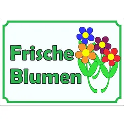 Werbeaufkleber Aufkleber Blumen A6 (105x148mm)