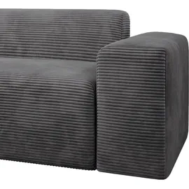 Juskys Sofa in L-Form Vals links Dunkelgrau