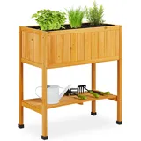 Relaxdays Hochbeet 74 x 38 x 80,5 cm Orange/Schwarz