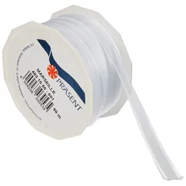 Präsent Meterware Organza Weiß 10 mm x 50 m