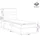vidaXL LED-Speicherbett mit Matratze Creme 90 x 200 cm Stoff