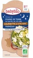 Babybio ECRASÉ DE POMME TERRE DU CENTRE-VAL LOIRE COURGETTE NOTRE FERME & PARMESAN dès 8 mois Aliment 400 g