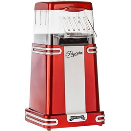 Gadgy Popcornmaschine Heissluft - Retro Popcorn Maker - Maschine für Fettfreies Ölfreies Popcorn - Gesunder Snack ohne oder mit Zucker und Öl - rot für Zuhause