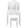 ML-Design Schminktisch Weiß, Holzwerkstoff, 40x140x75 cm, Schlafzimmer, Schminktische