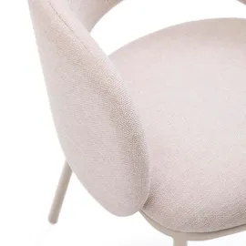 Kave Home 2er Set Kave Home Stuhl Maina Stoff Beige