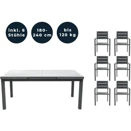 Home Deluxe Sitzgruppe CALIDO MADERA 6 Stühle