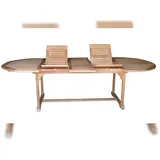 Sedex Gartentisch oval 180-260 x 110 x 75 cm Beige