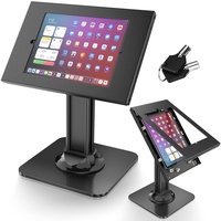 AboveTEK Diebstahlsicheres iPad Ständer POS iPad-Sicherheitsständer & abschließbarer Tablet Ständer Schwere Basis, 360° Drehung, 75° Neigungswinkel - für iPad/iPad Air/iPad Pro(Schwarz)