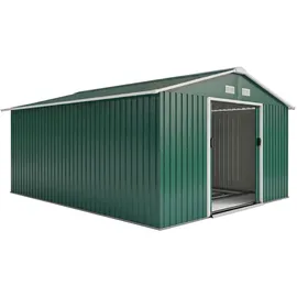 Outsunny Gerätehaus 3,4 x 2,13 m Dunkelgrün