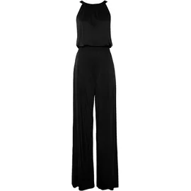 s.Oliver Overall mit breitem Smokeinsatz, langer Jumpsuit aus Viskosejersey schwarz 44