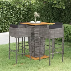 vidaXL Gartenbar Set 5-tlg. Grau