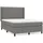 vidaXL Boxspringbett 140 x 200 cm Dunkelgrau