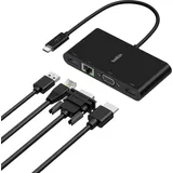 Belkin USB-C Multimedia Adapter (GBE, HDMI, VGA, USB-A), BLK