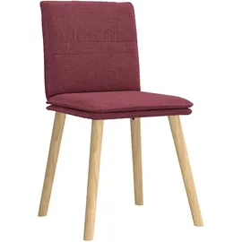 vidaXL Esszimmerstühle 4 Stk. Weinrot Stoff