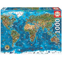Educa 1000 Teile für Erwachsene | Weltwunder, 1000 Teile Puzzle für Erwachsene und Kinder, Sehenswürdigkeiten, Weltkarte. Puzzle für Erwachsene ab 14 Jahren (19022)