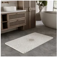 WECON HOME Badematte Jasbeer Beige 70 x 120 cm