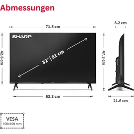 Sharp 32HE2745E 32'' HD Smart TV