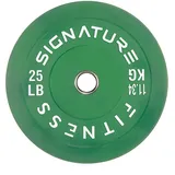 Signature Fitness 5,1 cm olympische Stoßstangen-Hantelscheiben mit Stahlnabe, 11,3 kg einzeln, farbig