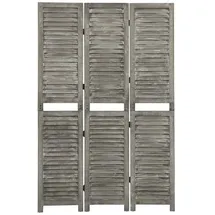furnicato Raumteiler 3-tlg. 106,5 x 166 cm Grau