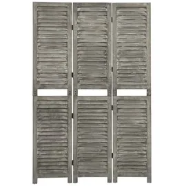 furnicato Raumteiler 3-tlg. 106,5 x 166 cm Grau