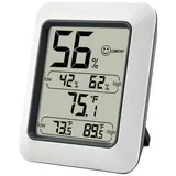 1 Stück TP50 Funk Thermo-Hygrometer Innen Mini LCD Digitales Thermometer Hygrometer Präzise Hygrometer Temperatur und Luftfeuchtigkeitsmesser Klima-Monitor Funkwetterstation mit Funk-Außensensor