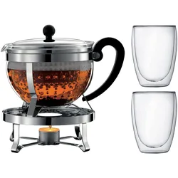 Teebereiter-Set bodum CHAMBORD - silber